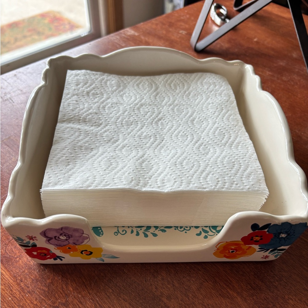 Pioneer Woman Discontinued Ceramic Napkin Holder